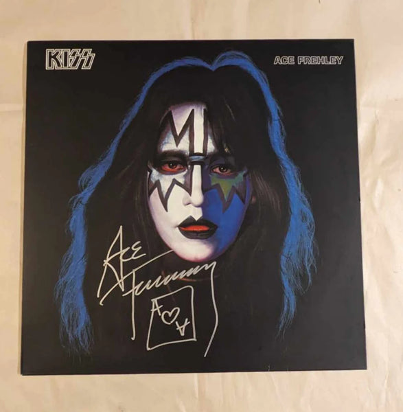 KISS ACE FREHLEY Signed SOLO LP Signed in Silver SCRATCH & DENT