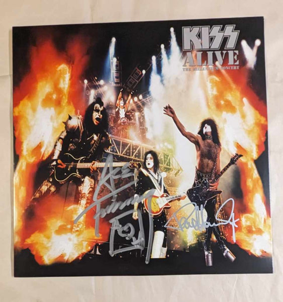 KISS PAUL STANLEY and ACE FREHLEY Signed ALIVE MILLENNIUM CONCERT LP