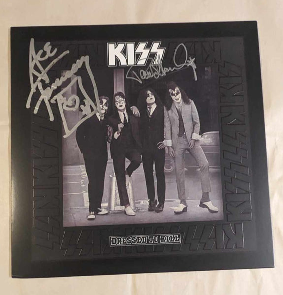 KISS PAUL STANLEY and ACE FREHLEY signed DRESSED TO KILL LP