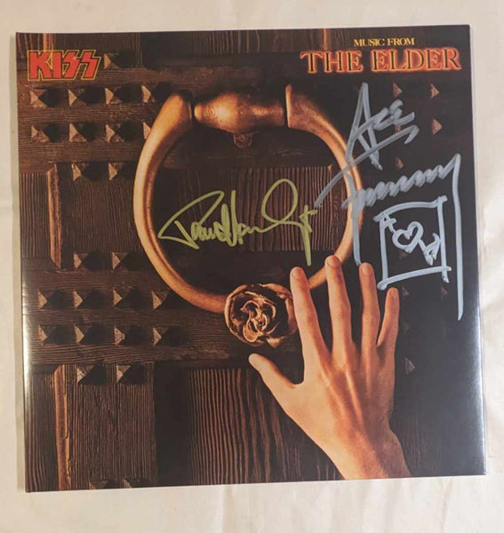KISS PAUL STANLEY and ACE FREHLEY signed THE ELDER LP