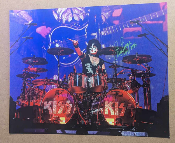 KISS ERIC SINGER Signed 16 x 20 END OF THE ROAD ERA POSTER