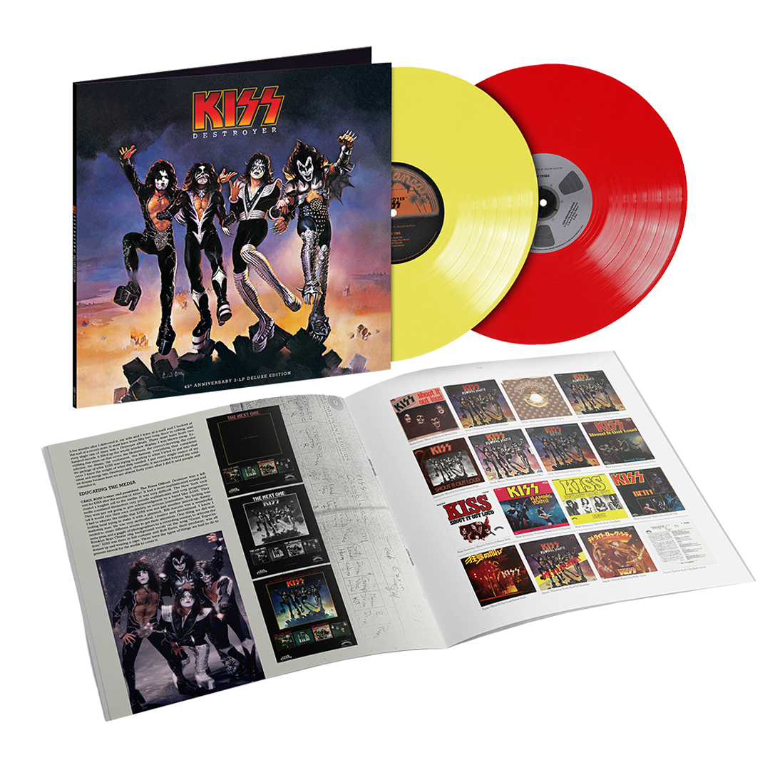 KISS PAUL STANLEY signed DESTROYER 45th Anniversary Colored LP