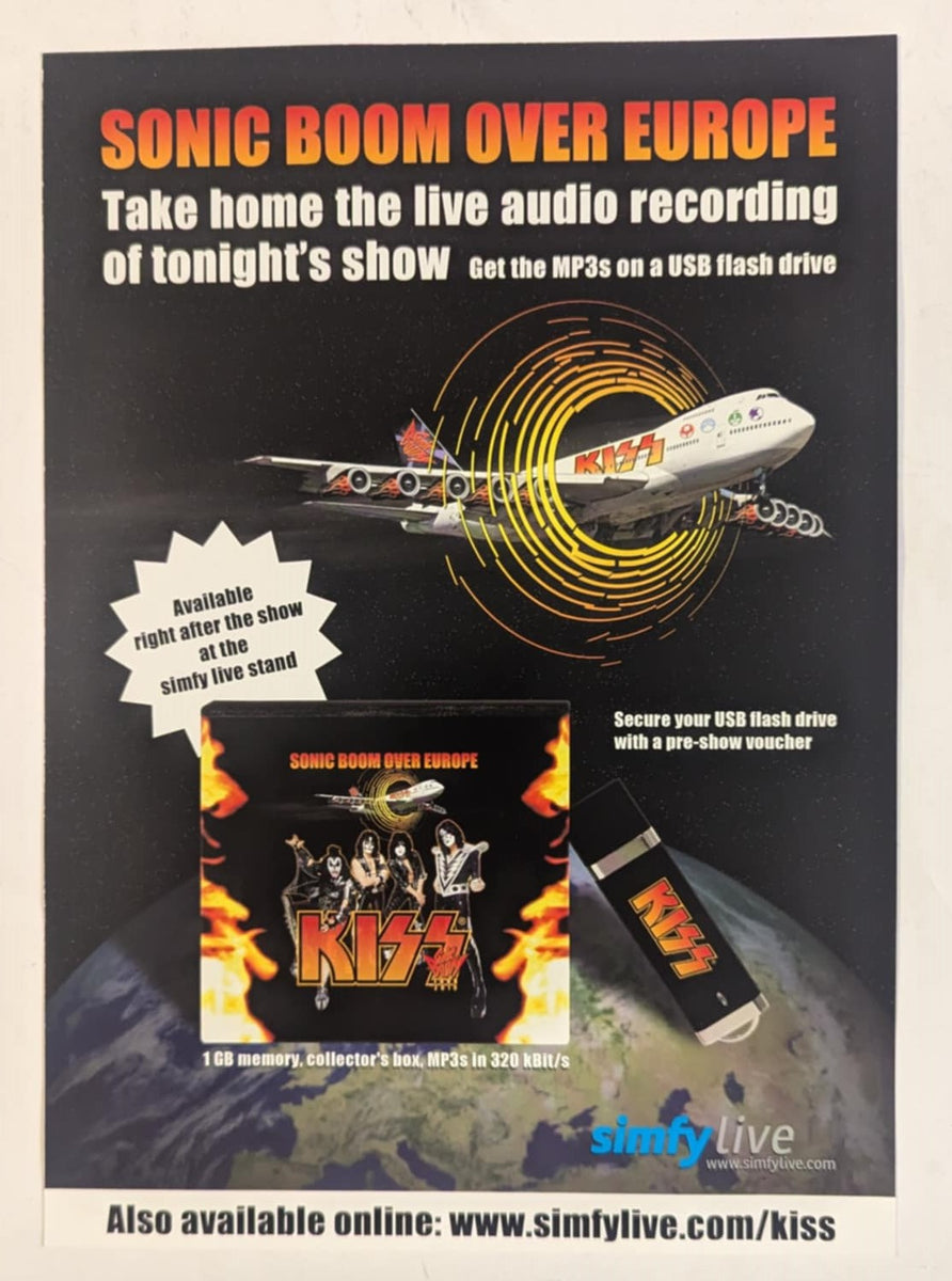 KISS Eric Singer Personally Owned SONIC BOOM OVER EUROPE TOUR USB