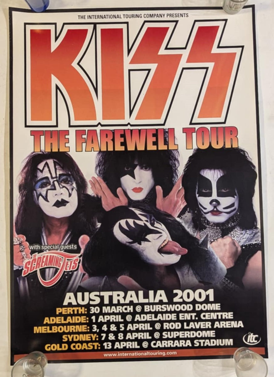 KISS Eric Singer Personally Owned AUSTRALIA 2001 Tour Poster