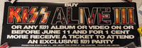 KISS Eric Singer Personally Owned 1993 ALIVE III In-Store Promo Promotional  Poster