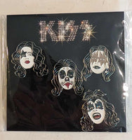 KISS Debut LP SET OF 4 BUTTONS KISSOnline Exclusive New Sealed