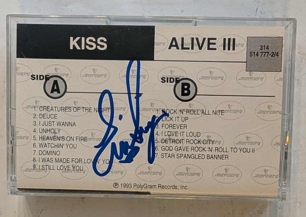 KISS Eric Singer Owned & Signed ALIVE III Promo Cassette  Personal Collection