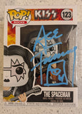 KISS ACE FREHLEY Signed FUNKO POP #123 Vinyl Figure  Blue signature SCRATCH & DENT #1
