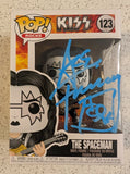 KISS ACE FREHLEY Signed FUNKO POP #123 Vinyl Figure  Blue signature SCRATCH & DENT #2