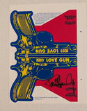 KISS PAUL STANLEY signed LOVE GUN INSERT Autograph