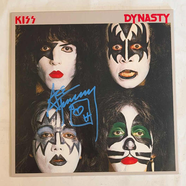 KISS ACE FREHLEY Signed in Blue DYNASTY  LP