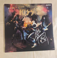 KISS ACE FREHLEY Signed KISS ALIVE LP Signed in White