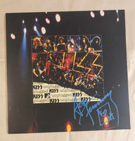 KISS ACE FREHLEY Signed KISS UNPLUGGED LP Signed in Blue