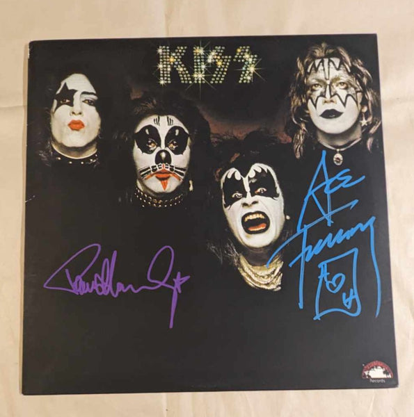 PAUL STANLEY and ACE FREHLEY signed KISS Debut 1st LP