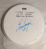 8-16-2012 CONCORD Eric Singer Stage-used signed drum heads KISS