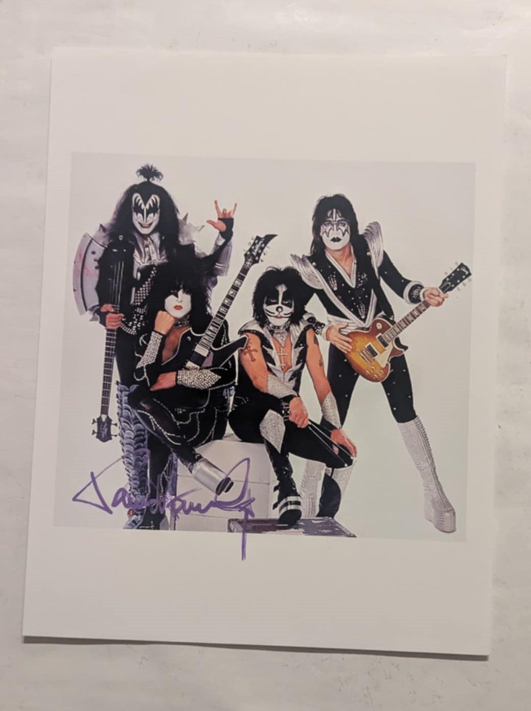 KISS PAUL STANLEY signed 1999/2000 PROMO 9 x 11 Photo Autograph