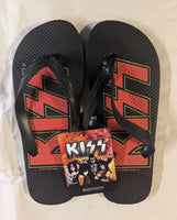 KISS Logo Flip-Flops sandals NEW Size Small