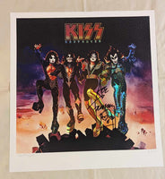 KISSONLINE KISS ACE FREHLEY Signed DESTROYER LITHO POSTER KOL EX Autograph LOW NUMBER