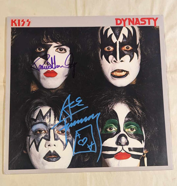 KISS PAUL STANLEY and ACE FREHLEY signed DYNASTY LP