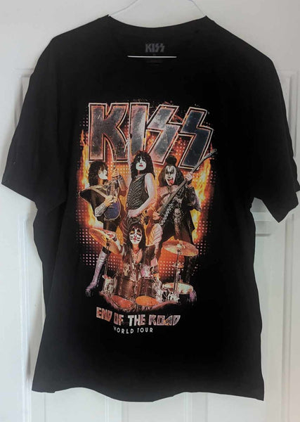 KISS END OF THE ROAD   T-shirt Large 2023 Dates