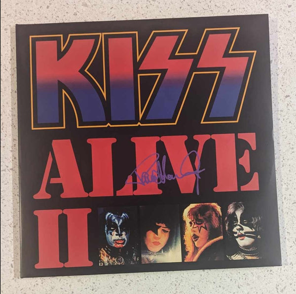 KISS PAUL STANLEY signed ALIVE II LP Autograph Purple Paint Pen