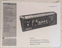 KISS Bradford Exchange Rock n Roll Express Illuminated Electric Train 10 Cars Total Sample w Paperwork