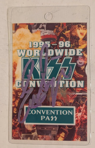 KISS Eric Singer Owned & Signed 1995 KISS CONVENTION LAMINATE PASS