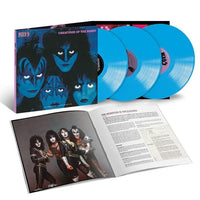 KISS ACE FREHLEY Signed CREATURES OF THE NIGHT 40th Anniversary 3LP Blue Vinyl