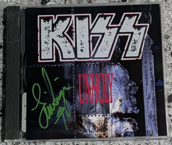 KISS Eric Singer Owned & Signed UNHOLY 4-track CD USA  Promotional Promo CD Personal Collection