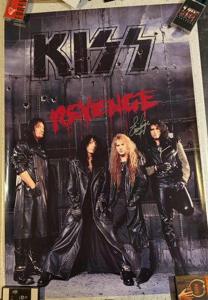 KISS Eric Singer Personally Owned  REVENGE Promo Promotional Signed Poster