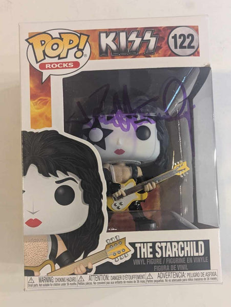 KISS PAUL STANLEY  signed FUNKO POP Purple Paint Pen Signature Autograph SCRATCH AND DENT #2