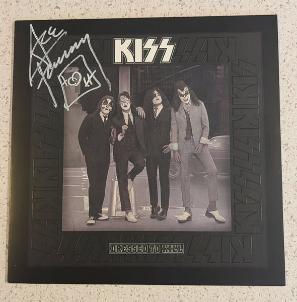 KISS  ACE FREHLEY signed DRESSED TO KILL LP SCRATCH AND DENT