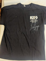 KISS Eric Singer Owned & SIGNED FREEDOM TO ROCK 2016 Crew Shirt  T-Shirt  New Unused  Personal Collection XL