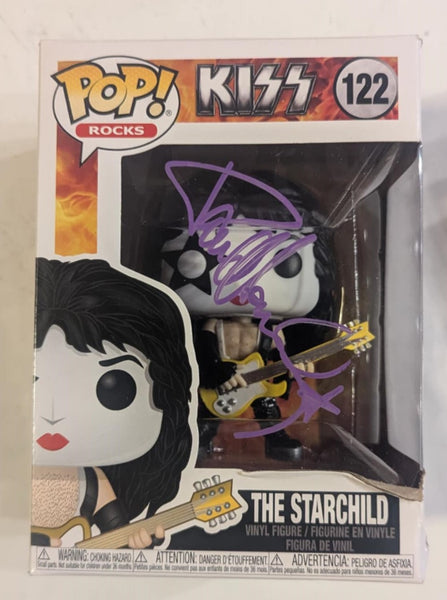KISS PAUL STANLEY  signed FUNKO POP Purple Paint Pen Signature Autograph SCRATCH & DENT