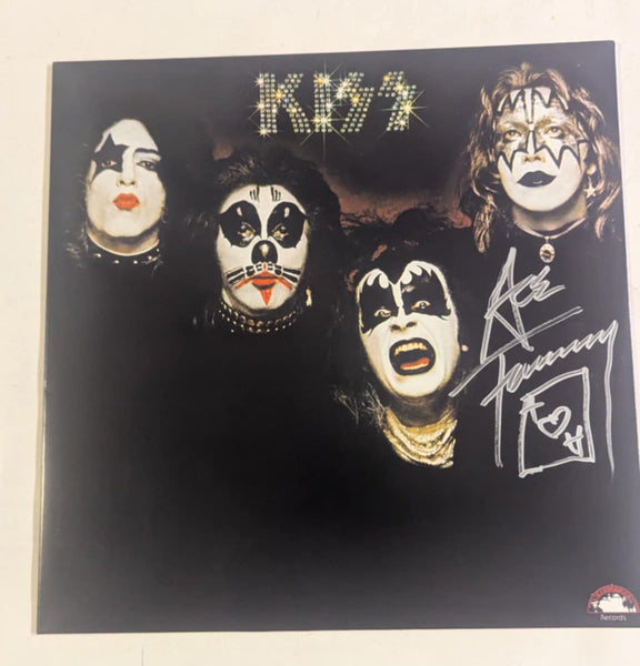 KISS ACE FREHLEY Signed DEBUT 1st  LP Autograph Signed in Silver Scratch and Dent