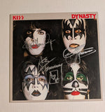KISS PAUL STANLEY GENE SIMMONS and ACE FREHLEY signed DYNASTY LP