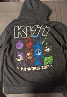 KISS Eric Singer Owned KISSWORLD 2017 ZIP-UP HOODIE New Unused From Personal Collection XL