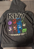 KISS Eric Singer Owned KISSWORLD 2017 ZIP-UP HOODIE New Unused From Personal Collection XL