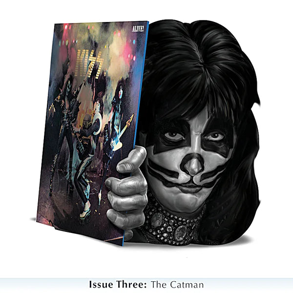 KISS Sculptures With Replicated Full-Color Album Art CATMAN Bradford Exchange