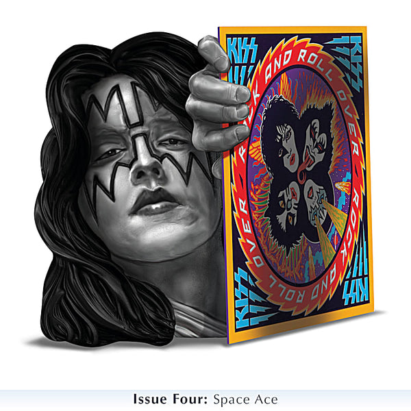 KISS Sculptures With Replicated Full-Color Album Art SPACEMAN Bradford Exchange