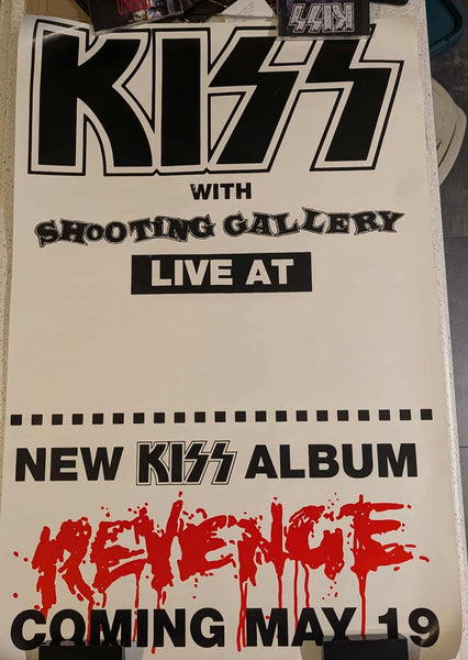 KISS Eric Singer Owned  REVENGE CLUB TOUR 1992  Promotional Poster Promo