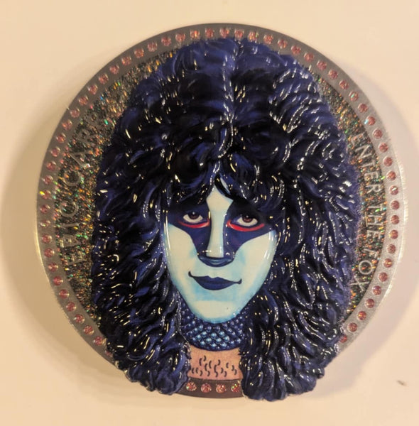 ERIC CARR Enter The Fox BLUE GLITTER EYES GLOW Belt Buckle KISS