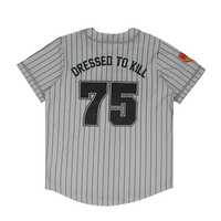 KISS KISSOnline Ex DRESSED TO KILL AWAY Baseball Jersey Large