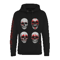 KISS Glow in the Dark Hotter Than Hell Skulls Hoodie Size L