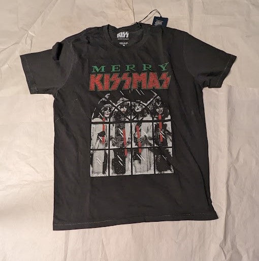 KISS MERRY KISSMAS Christmas Lucky Brand short sleeve T-shirt XL