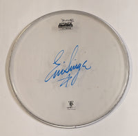 8-14-2012 IRVINE CA Eric Singer Stage-used signed drum heads KISS
