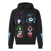 KISS KISSOnline Ex UNMASKED ZIP HOODIE Size 2XL