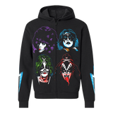 KISS KISSOnline Ex UNMASKED ZIP HOODIE Size 2XL