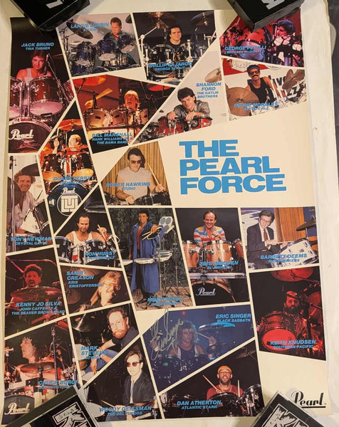 KISS Eric Singer Owned  PEARL DRUMS  Promotional Poster Promo BLACK SABBATH