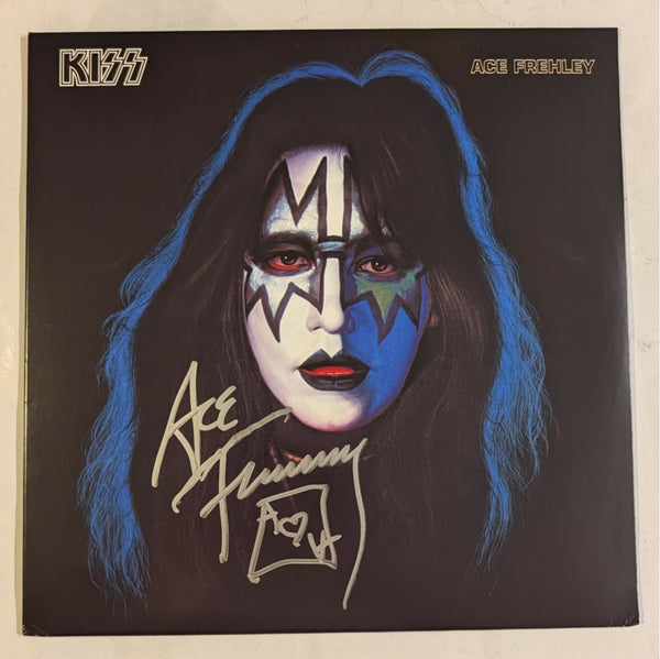 KISS ACE FREHLEY Signed SOLO LP Signed in Silver SCRATCH & DENT